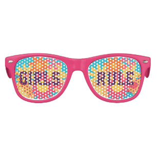 Pink Girls Rule Flower Lenses Sun Glasses