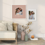 Pink girly arch photo wedding gift home decor<br><div class="desc">Better together couple pink girly arch photo wedding announcement and gift poster print. Modern girly elegant peach pink colorway.</div>