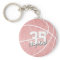 pink girly basketball keychain w jersey number