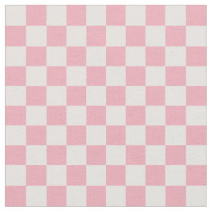 Pink Girly Checker Checkerboard Checkered Retro Fabric