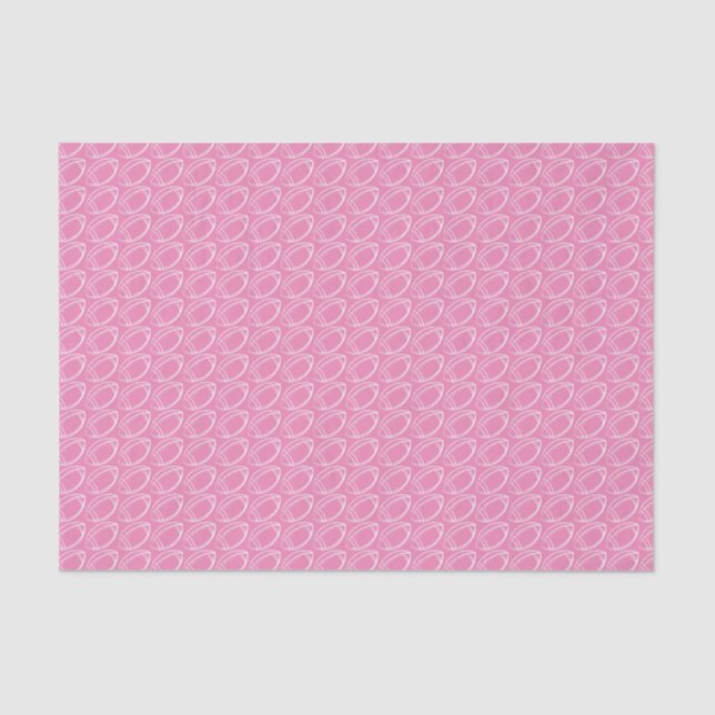 Pink Girly Football Tissue Paper (Front)