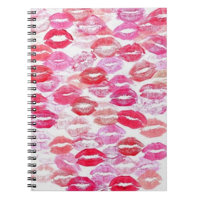 Pink Girly Kisses Notebook (Front)