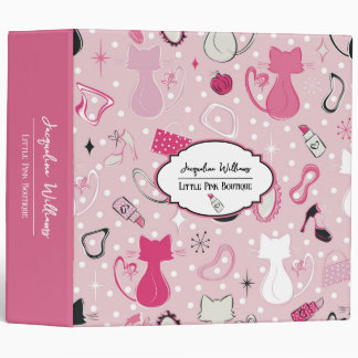 Pink Girly Mid-Century Salon Binder