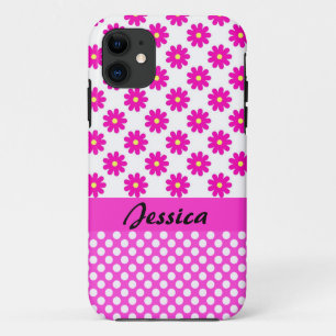 Pink Girly Name Kids iPhone 11 Case