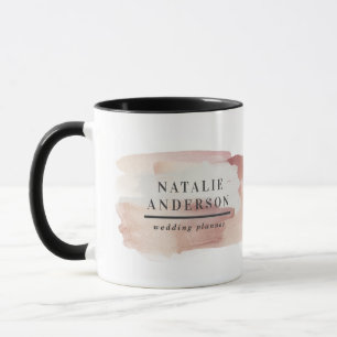 Pink girly rose gold modern stylish business favor mug