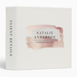 Pink girly rose gold modern stylish elegant binder