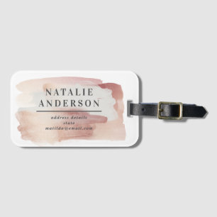 Pink girly rose gold modern stylish  luggage tag