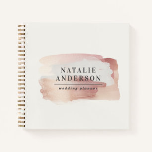 Pink girly rose gold modern stylish your logo notebook