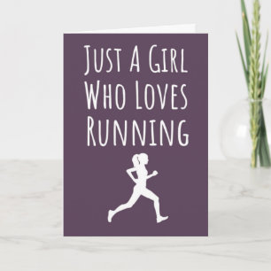 Pink Girly Running Card