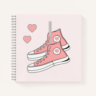 Pink Girly Sneakers Notebook