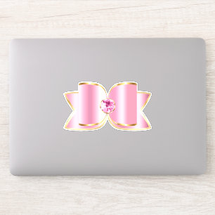 Pink Glam Bow with a Centre Gemstone