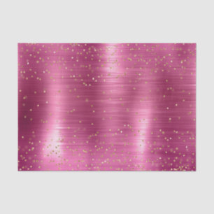 Pink Glam Gold Sparkle Confetti Baby Shower Tissue Paper