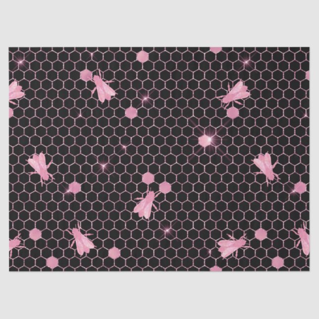 Pink Glam Honeycomb Series Design #10 Tissue Paper (Front)