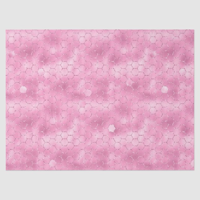 Pink Glam Honeycomb Series Design #18 Tissue Paper (Front)