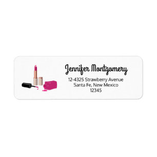 Pink Glam Lipstick & Nail Polish Beauty Themed
