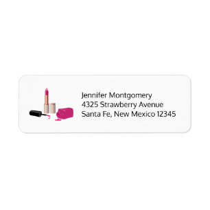 Pink Glam Lipstick & Nail Polish Beauty Themed