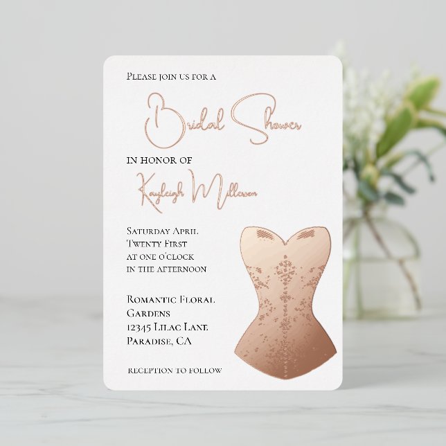 Pink Glam Pearl Two Hearts Bridal Shower (Standing Front)