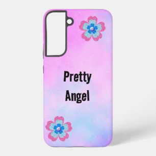 pink glamour glitter samsung galaxy case