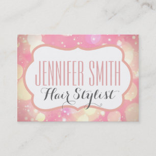 Pink Glamour Hairdresser Salon Appointment Card