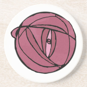 Pink Glasgow Rose Coaster
