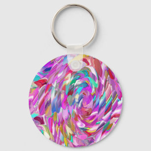 Pink Glass Keychain