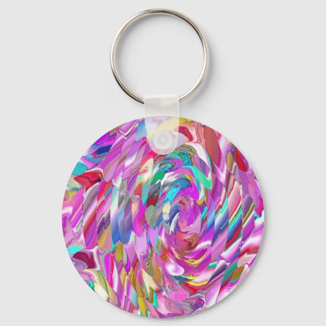 Pink Glass Keychain (Front)
