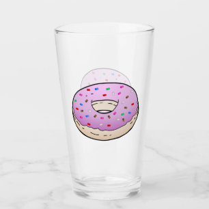 Pink Glazed Doughnut Glass