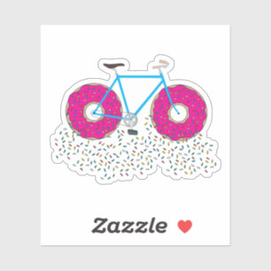 Pink Glazed Doughnut Wheels Bicycle with Sprinkles
