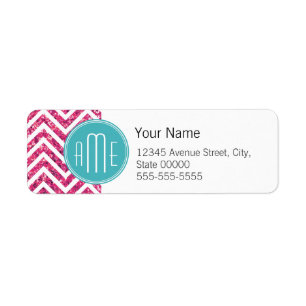 Pink Glitter and Mint Custom Monogram