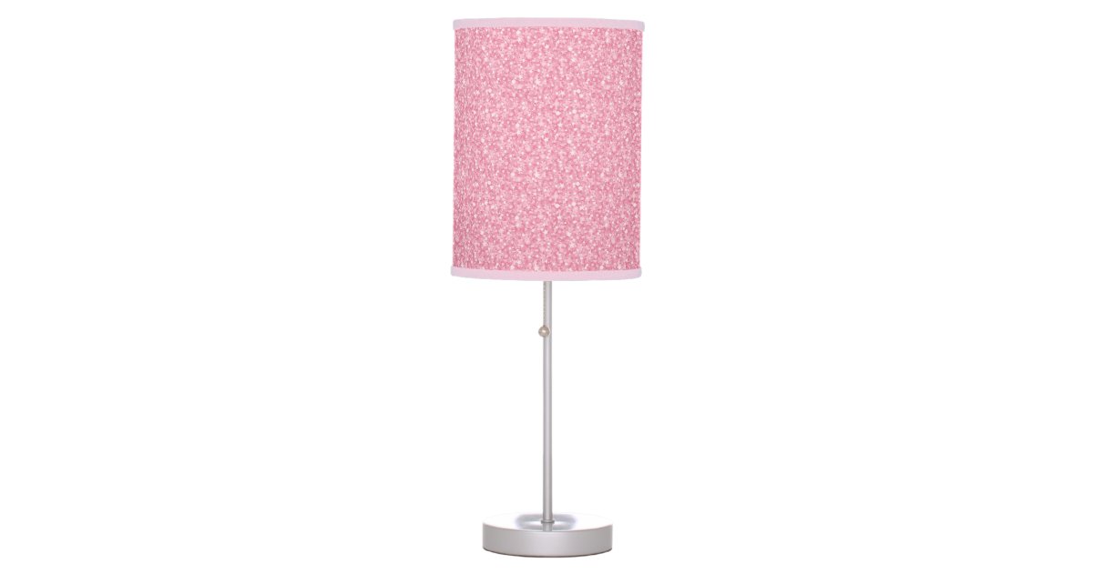 Pink Glitter And Sparkles Pattern Table Lamp Zazzle