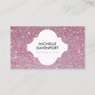 PINK GLITTER BEAUTY, MAKEUP ARTIST, SALON BUSINESS CARD