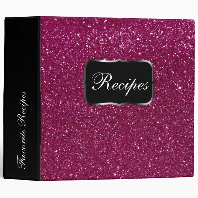 Pink Glitter Binder (Front/Spine)