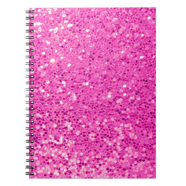 Pink Glitter Bling Notebook (Front)