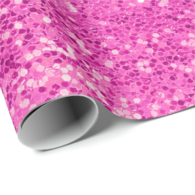 pink glitter bling wrapping paper (Roll Corner)