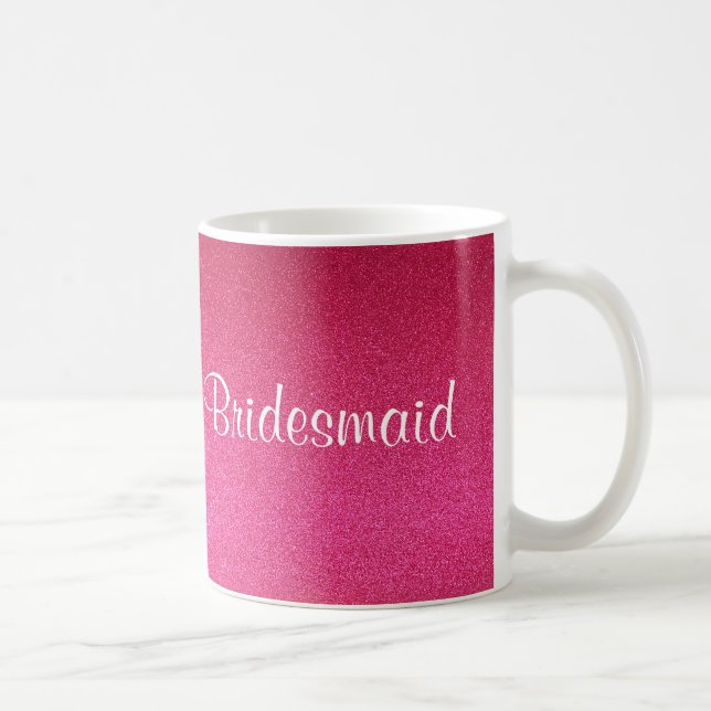 Pink Glitter Bridesmaid Mug (Right)