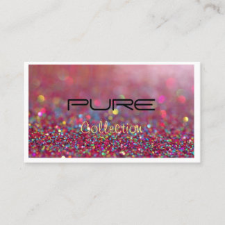 Pink Glitter Business Card