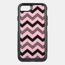 Pink Glitter Chevron iPhone 8/7 Otterbox Case