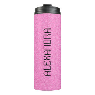 Pink Glitter Chic Pattern Mame Personalized Thermal Tumbler
