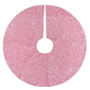 Pink glitter, Christmas abstract texture. Brushed Polyester Tree Skirt
