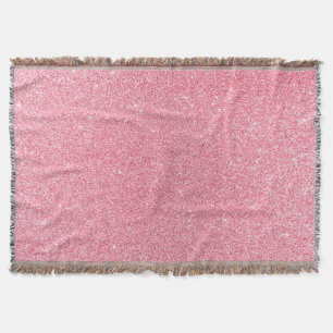 Pink glitter, Christmas abstract texture. Throw Blanket