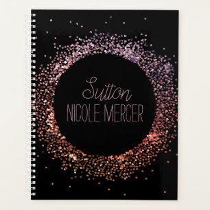 Pink Glitter Circle Planner