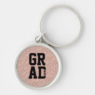 Pink Glitter Class of Graduation Keepsake Key Keyc Keychain