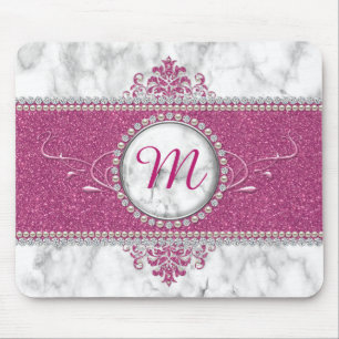 Pink Glitter, Diamonds and Pearls, Princess Mouse Pad