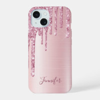 Pink glitter drips name girly name