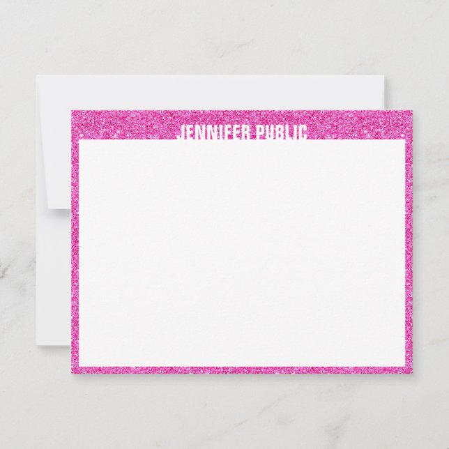 Pink Glitter Elegant Template Trendy Modern Design (Front)