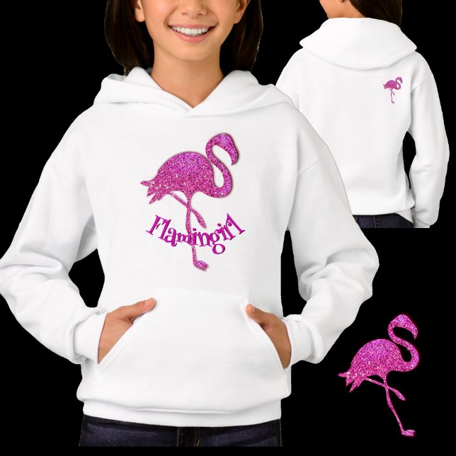 Pink glitter flamingo - customizable text (Creator Uploaded)