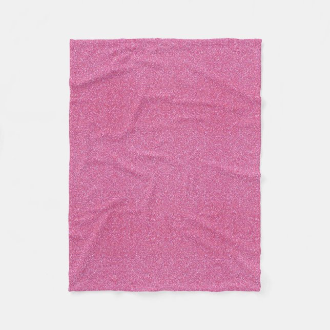 Pink Glitter Fleece Blanket (Front)