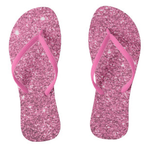 Pink Glitter Flip Flops