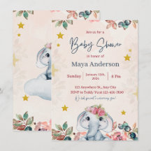 pink glitter girly cute baby shower