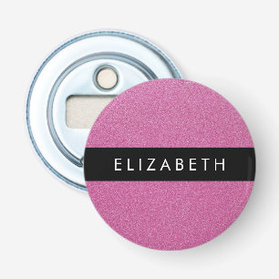 Pink Glitter, Glitter Background, Your Name Bottle Opener